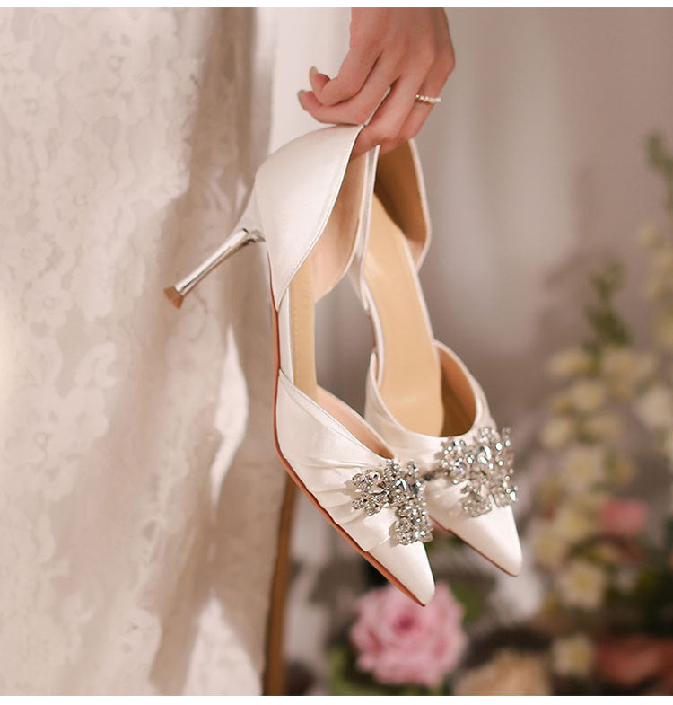 Stiletto Heel Rhinestone Pointed Sandals