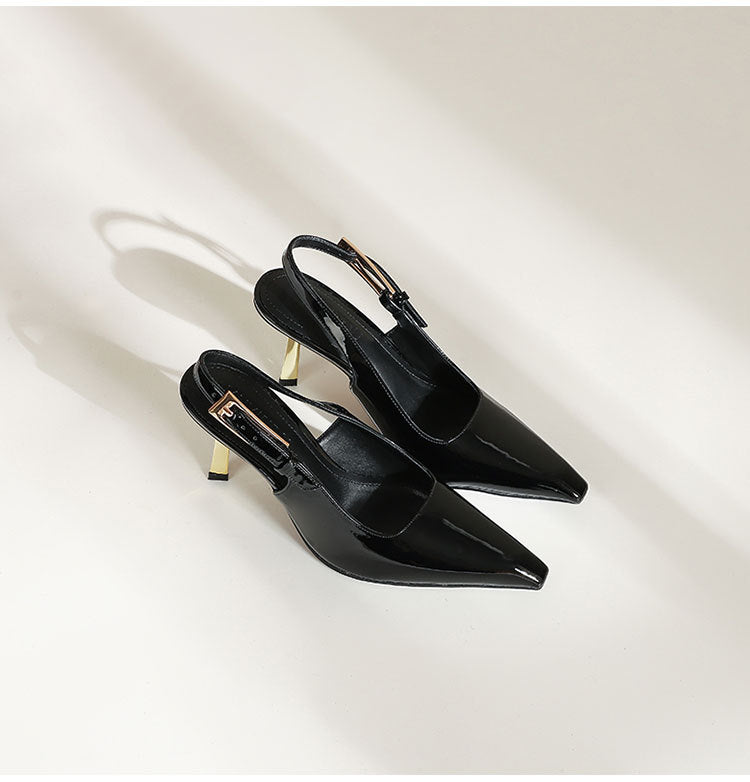 Small Gold Heel High  Sandals