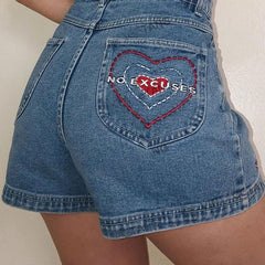 Shorts vaqueros bordados sin excusas