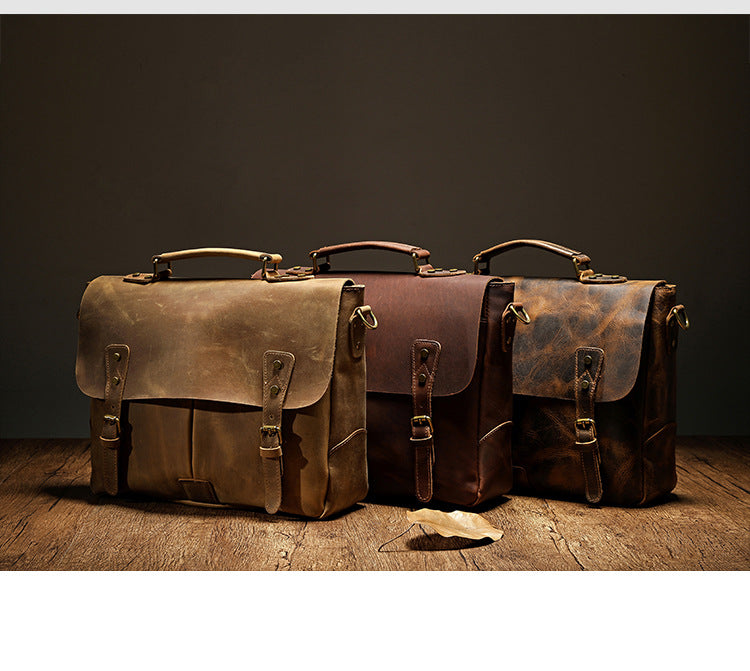 Men's Vintage Leather Business BriefCase