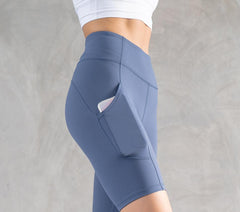 Pantalones cortos de entrenamiento de cintura alta para mujer