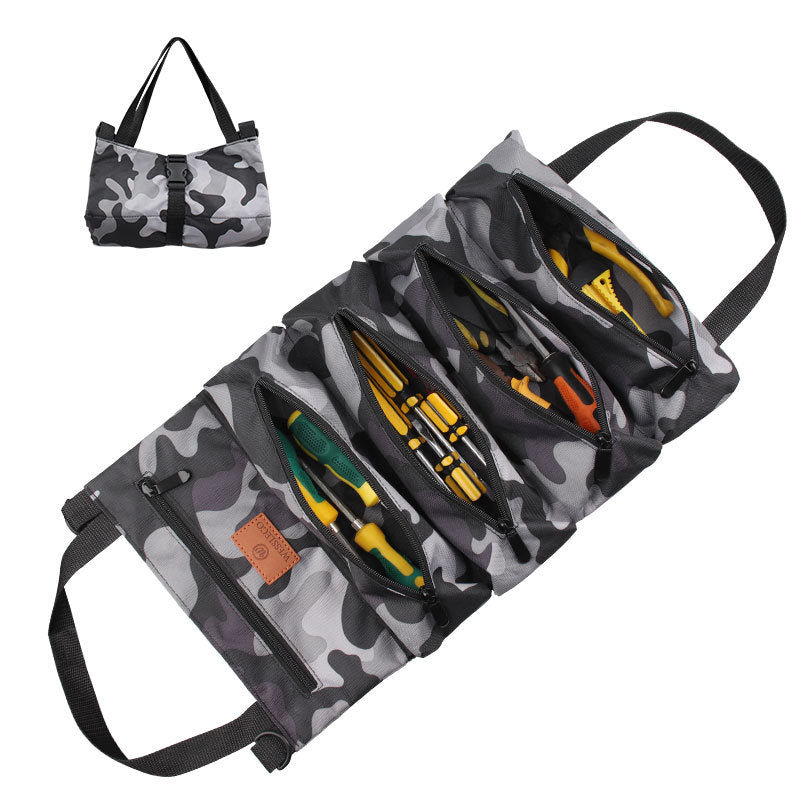 Camoflage Canvas Zippered Tool Storage Bag