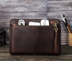 Geräumige Laptoptasche aus Leder im Vintage-Stil
