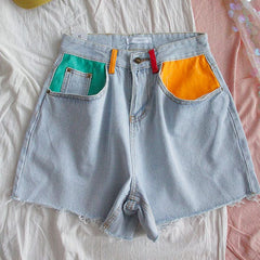 Artsy Denim Shorts