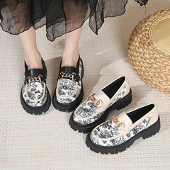 Thick-Soled All-Match Retro Leather Shoes