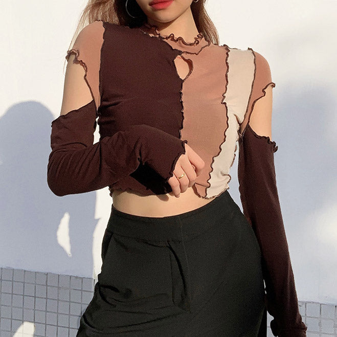 Shady Behavior Color Block Top