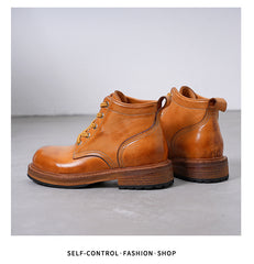Botas de moda de tacón plano con cremallera lateral 