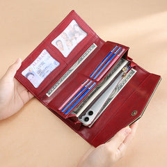 Fashion Cowhide Leather Multi Functional Leather Wallets