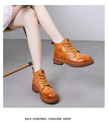 Botas de moda de tacón plano con cremallera lateral 