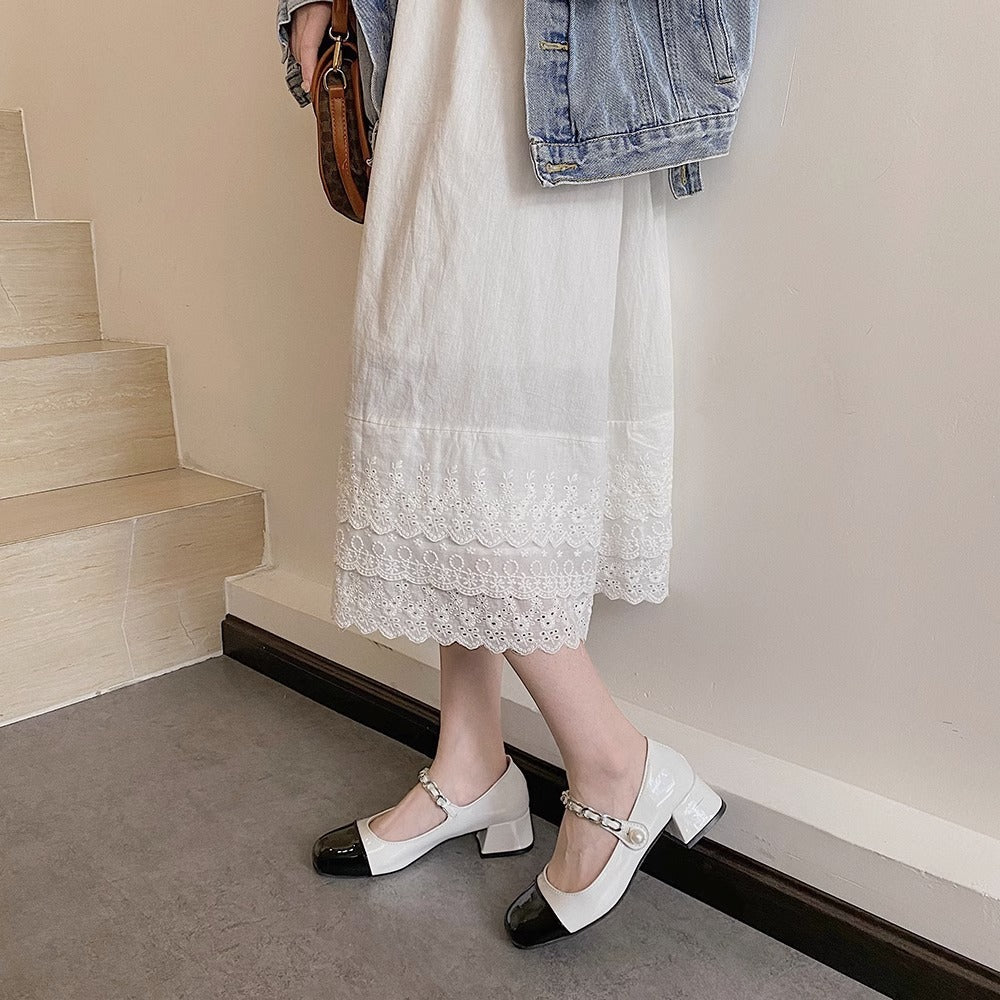 Chanel Style Small Leather Shoes High Heels