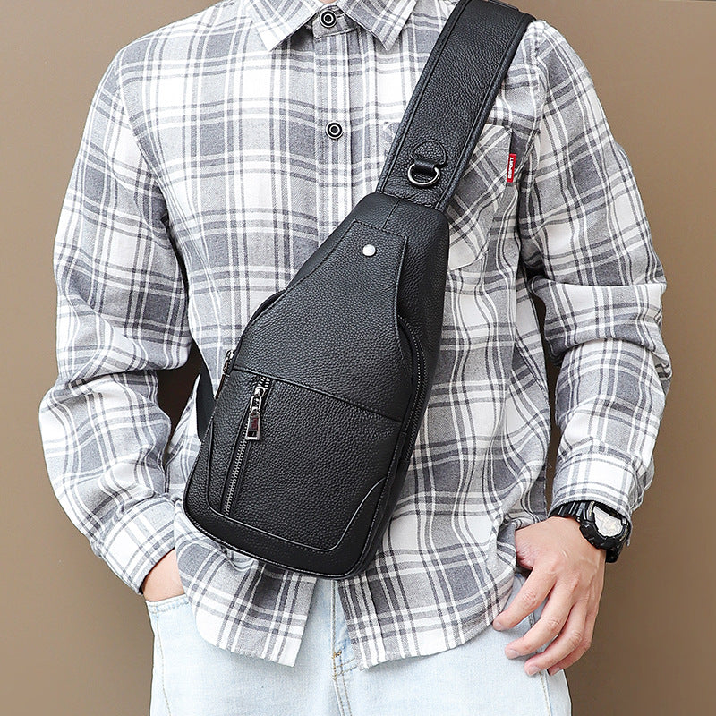 Bolso de pecho de piel de vacuno 