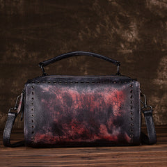 Handgefertigte Vintage-Handtaschen aus Leder mit großem Stauraum 
