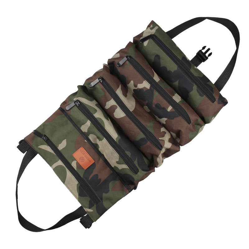 Camoflage Canvas Zippered Tool Storage Bag