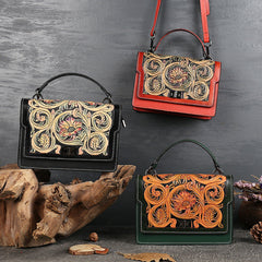 Luxury Handmade Engraved Leather Handbags