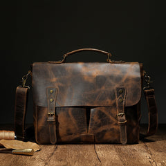 Men's Vintage Leather Business BriefCase