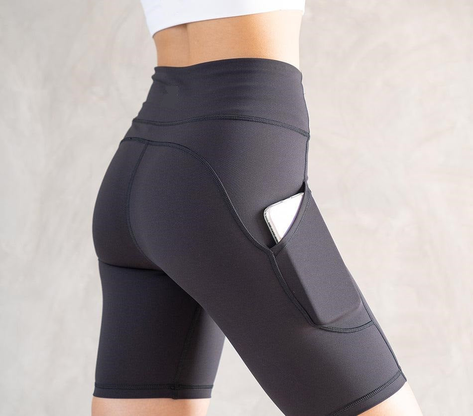 Workout-Shorts mit hoher Taille für Damen