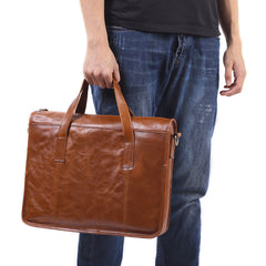 Simple Vintage Leather Business BriefCase