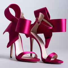 Bow Strap Stiletto Sandals