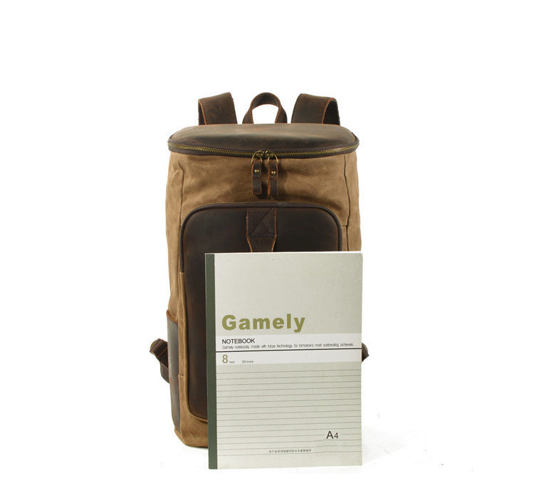 Roomy Capacity Leather Canvas