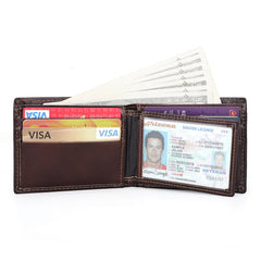 Vintage Cowhide Leather RIFD Wallet