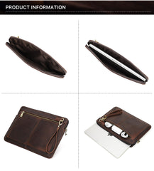 Geräumige Laptoptasche aus Leder im Vintage-Stil