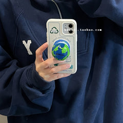 Funda para iPhone con estética de yogur de arándanos