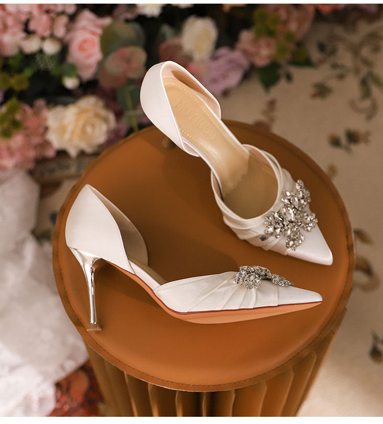Stiletto Heel Rhinestone Pointed Sandals