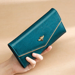 Fashion Cowhide Leather Multi Functional Leather Wallets