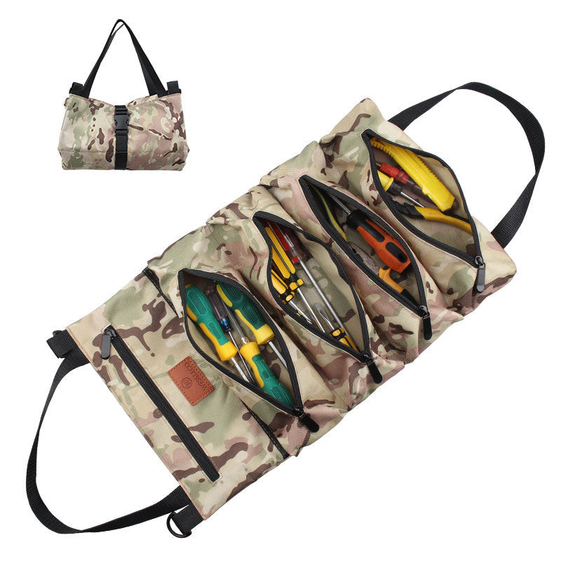 Camoflage Canvas Zippered Tool Storage Bag