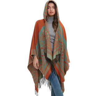 Boho Schals mit Mütze