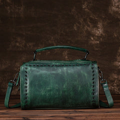 Handgefertigte Vintage-Handtaschen aus Leder mit großem Stauraum 