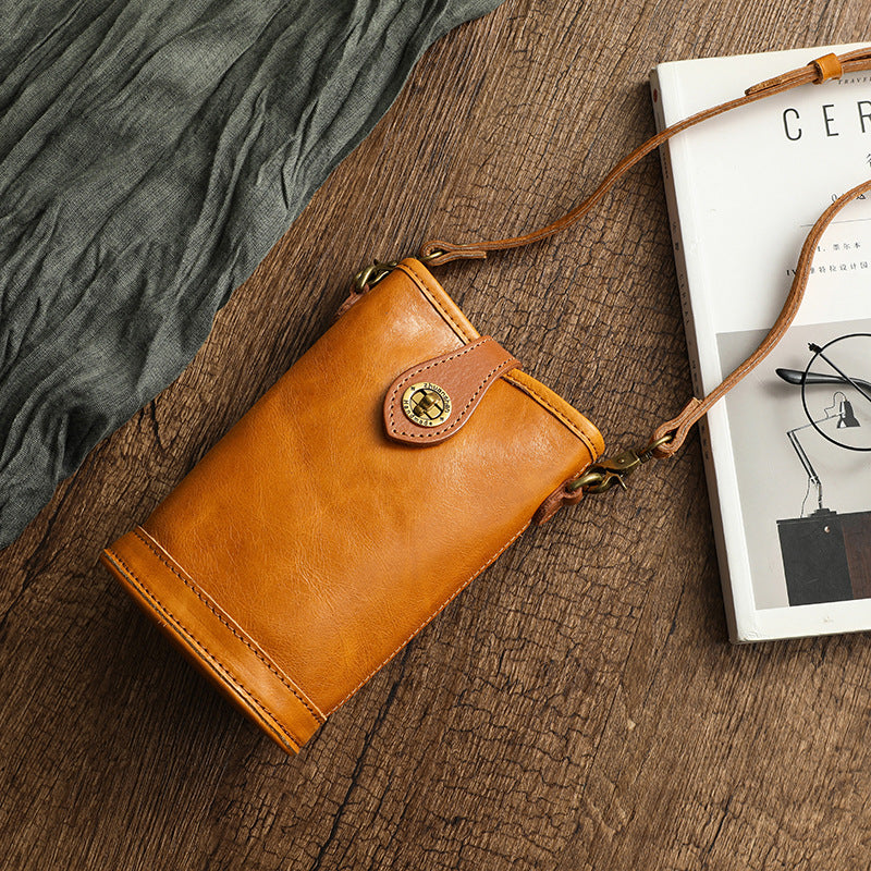 Soft Vege Tanned Leather Mobile Phone Case