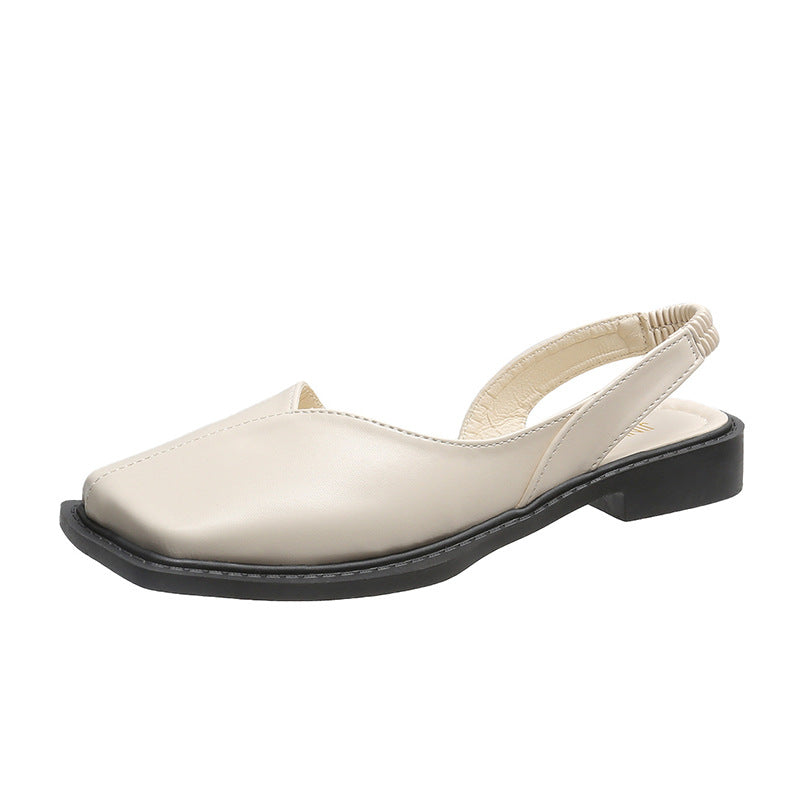 Flat-Bottomed Square-Toed Mary Zhen Sandals