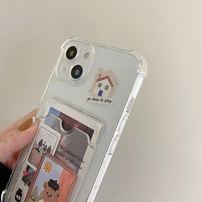 Funda transparente para iPhone con pintura al óleo 