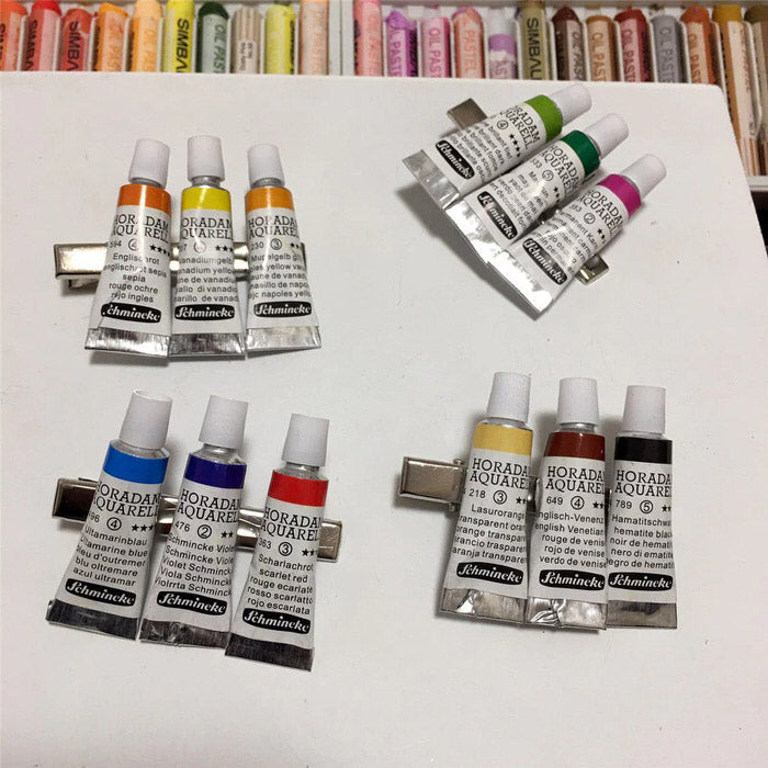 Paint Tubes Hair Clips