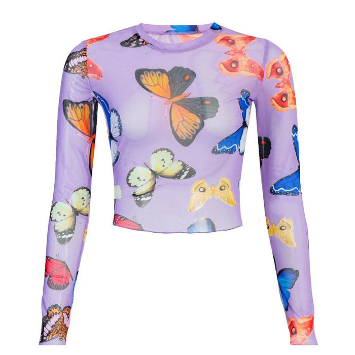 Top de malla Papillons