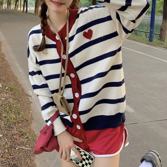 Paris Striped Cardigan