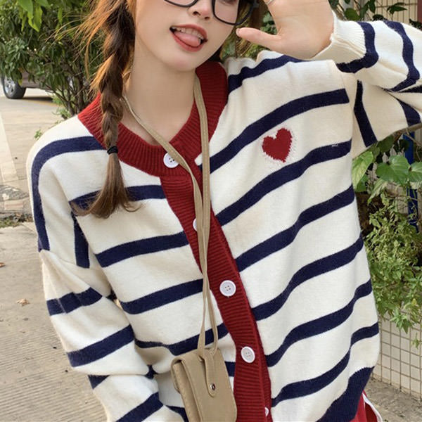 Paris Striped Cardigan