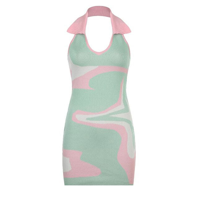 Pastel Candy Halter Dress