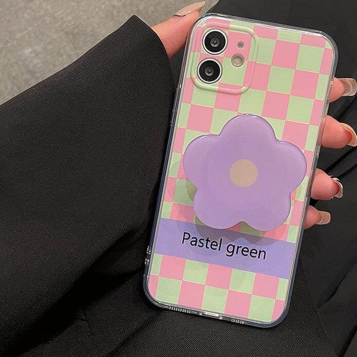 Funda para iPhone con estampado de flores pastel 