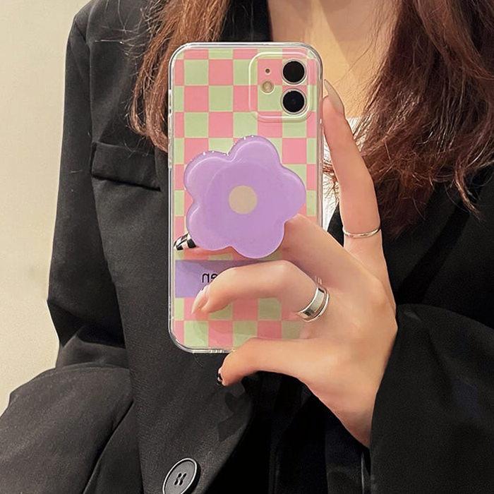 Funda para iPhone con estampado de flores pastel 