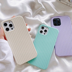 Funda para iPhone de punto pastel 