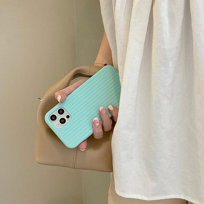 Funda para iPhone de punto pastel 