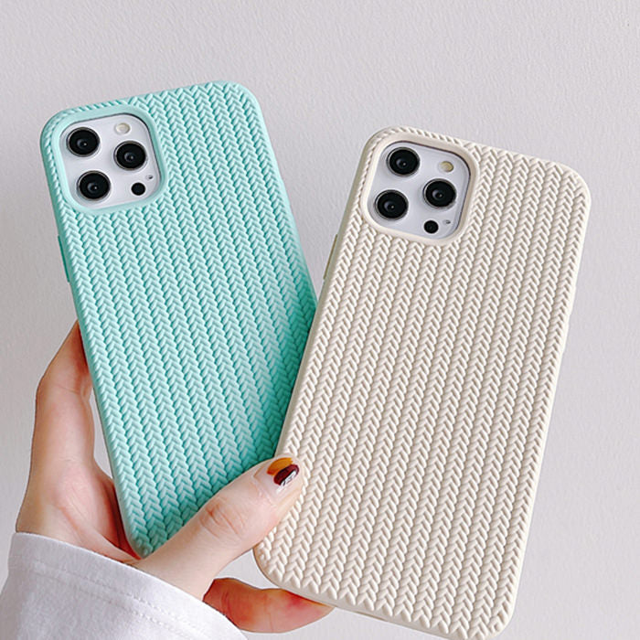 Funda para iPhone de punto pastel 