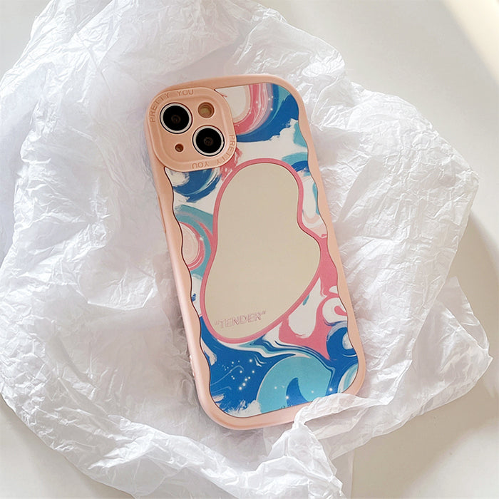 Funda para iPhone con pintura pastel