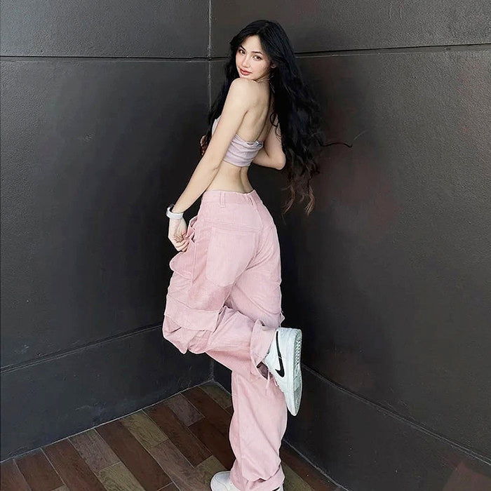 Pastel Pink Cargo Pants