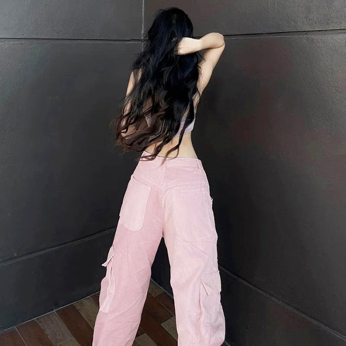 Pastel Pink Cargo Pants