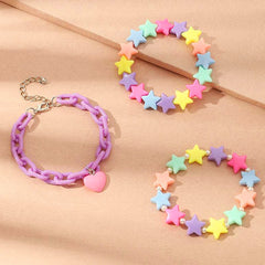 Pulsera de estrella pastel