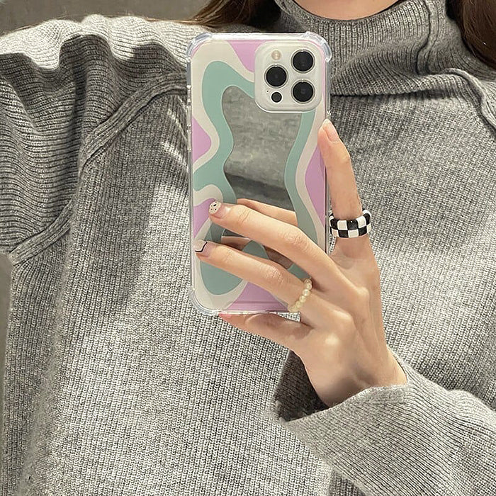 Funda para iPhone con ondas pastel 