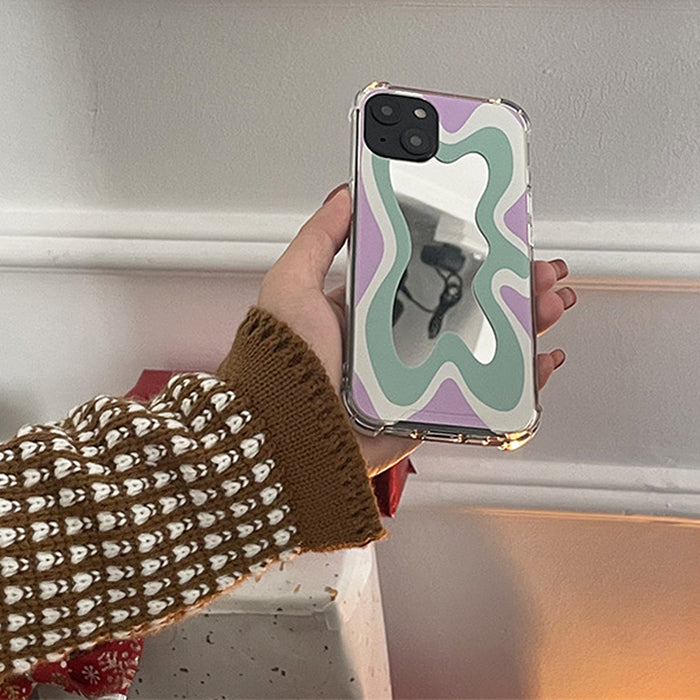 Funda para iPhone con ondas pastel 